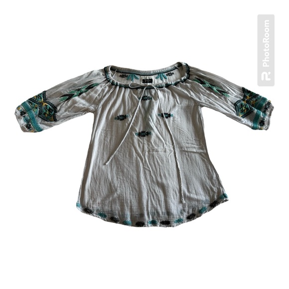 Biya Johnny Was Gauze Embroidered Blouse - Picture 4 of 8